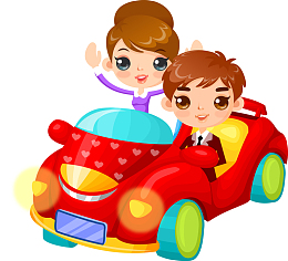 现代婚礼新人卡通图片