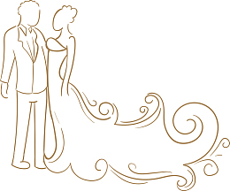西式婚礼线条新人