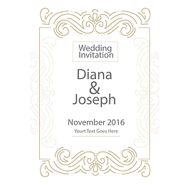 精美装饰婚礼请柬