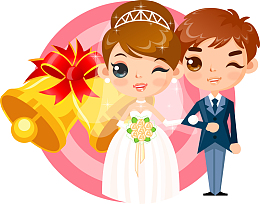 现代婚礼新人素材图片