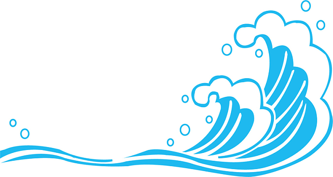 简约蓝色浪花