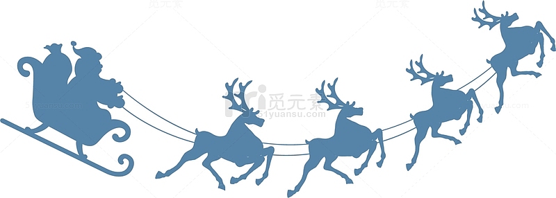 圣诞节蓝色麋鹿