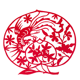 喜庆窗花寿桃形状