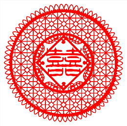 结婚喜庆贴墙剪纸喜字