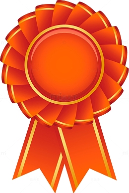 红色喜庆花朵图案的金牌