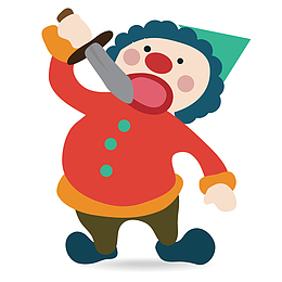 小丑喜庆愚人节元素