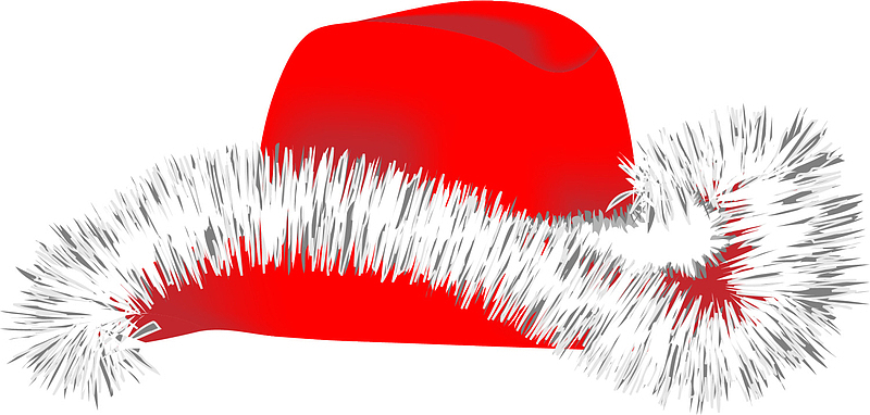 圣诞节红色女士帽子