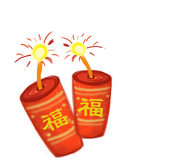 春节过年喜庆元素烟花爆竹插图