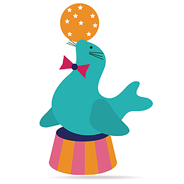 动物表演愚人节元素