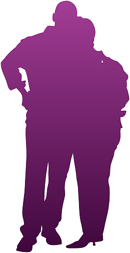 紫色情人节相爱情侣