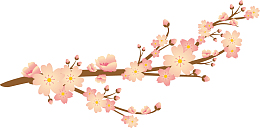 矢量图一枝粉色梅花