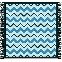 波浪条纹矢量卡通地毯