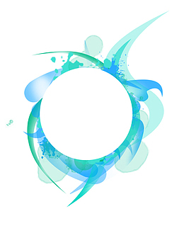 水蓝色的光环PNG