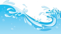 夏天海浪蓝色浪花