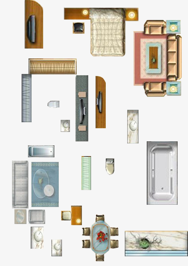 装修房间平面图素材免费下载_觅元素