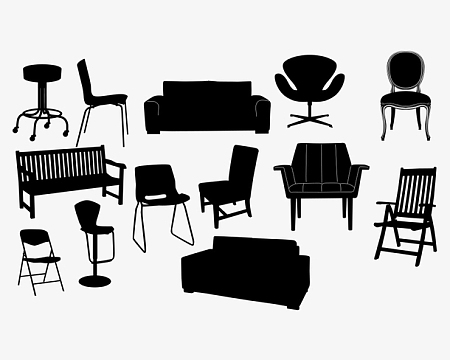 黑沙发素材_黑沙发图片元素-觅元素