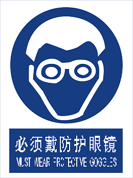 佩戴防护眼镜