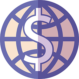 矢量手绘全球金融