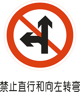 禁止直行左转