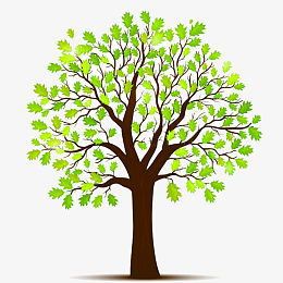 卡通手绘樱桃树