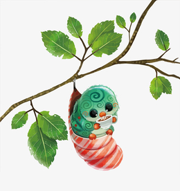 矢量卡通化茧成蝶