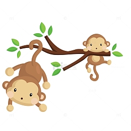 卡通小猴子动物设计