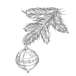 松树枝上的铃铛