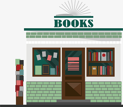 矢量图安静的书店