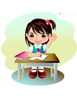 上课举手图片