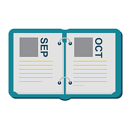 矢量手绘打开的书本