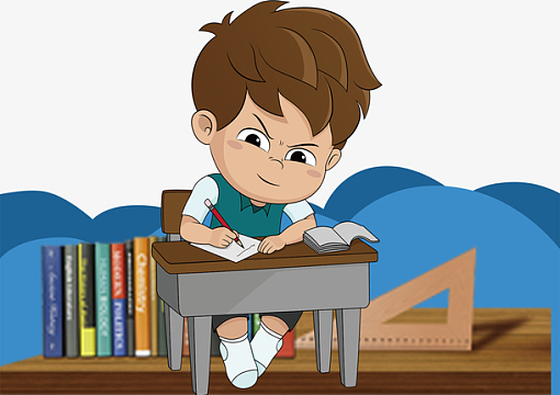 高考冲刺学习插画