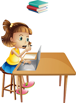 高考加油认真学习的女孩