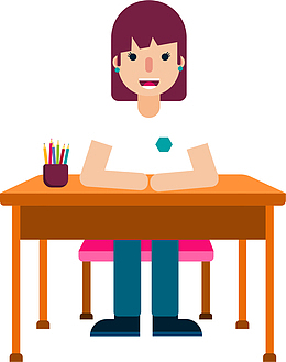 高考加油学习的女孩