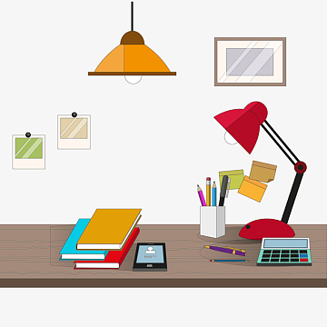 矢量素(1000x1000)aipng电脑文具书桌(1920x600)png免抠卡通手绘看向