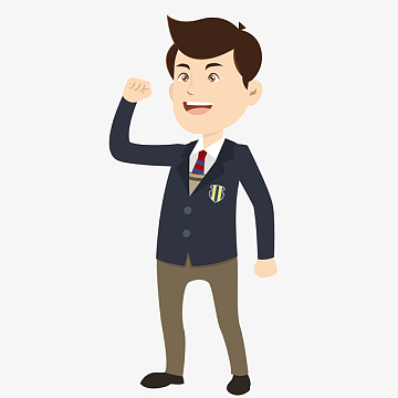 卡通学生形象设计矢量图