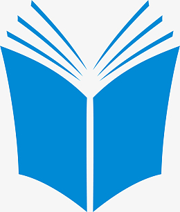 卡通蓝色翻开的书籍图