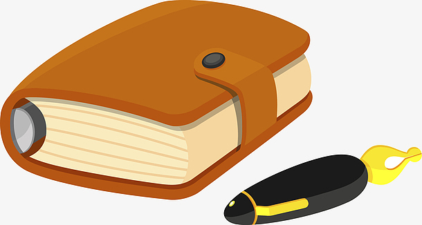 卡通矢量日记本素材图