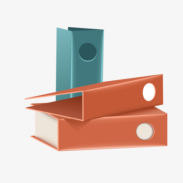 卡通文件夹设计矢量图