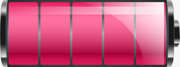 红色满格电池素材图