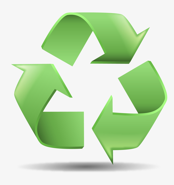 矢量绿色循环箭头素材图