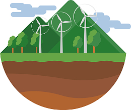 绿色环保矢量图标素材图