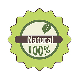 100%纯天然清新标签