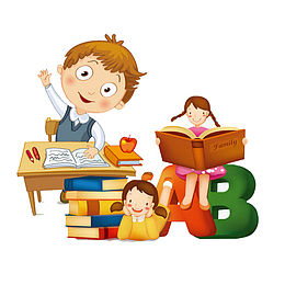 学习的小孩