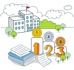 宽敞明亮的小学校园PNG下载