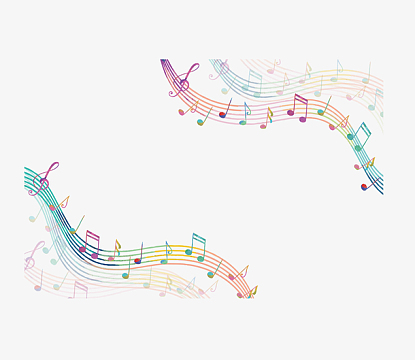 粉笔音符炫酷音符