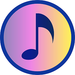 时尚炫彩音符logo渐变UI设计