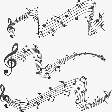 旋转悠扬的五线谱