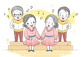 免扣人物唱歌跳舞