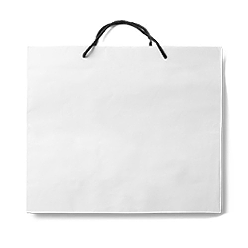 白色简约装饰环保手提袋设计图