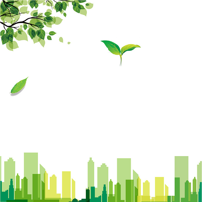 绿色清新城市环保海报背景